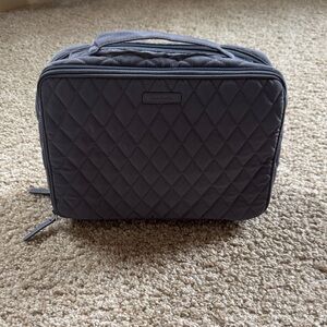 Vera Bradley Quilted Cosmetic Bag in Dark Gray